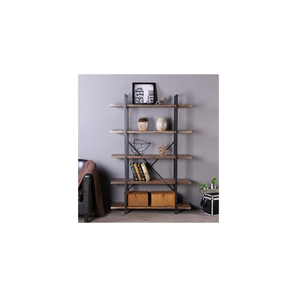 Homissue Tier Bookcase Vintage Industrial Wood And Metal Universe