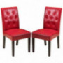 Christopher Knight Home Gentry Bonded Leather Dining Chairs, 2-Pcs Set, Red