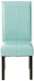 Christopher Knight Home 218817 Pertica T-Stitch Leather Dining Chairs, 2-Pcs Set, Teal Blue