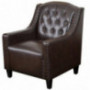 Christopher Knight Home Gabriel Tufted Leather Club Chair, Brown