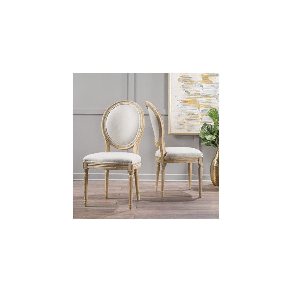 Christopher Knight Home Phinnaeus Beige Fabric Dining Chair Set