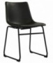 Cortesi Home Casablanca Dining Chair in Distressed Black Faux Leather,  Set of 2 