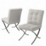 Christopher Knight Home 216324 Milania Leather Dining Chairs, 2-Pcs Set, White