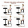 YF-Barstool Table and Chairs Dining Set for 3 for Bar, Kitchen, Living Room, Restaurant and Patio - Bar Table Set with Marble