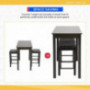 Dining Room Table Set for Small Spaces Furniture Set for Kitchen, Bar,Solid Wood Counter-Height Set Include 2 stools Kitchen 