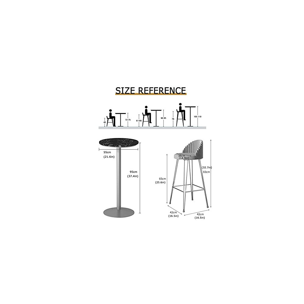 YFBarstool 3Pieces Dining Table Set Patio Bar Table and Chairs, Universe Furniture
