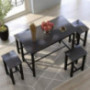 Dining Table Set, Hinpia 5 Piece Practical Dining Room Table Set with 4 Chairs, Counter and Pub Height, Perfect for Breakfast