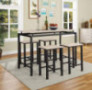 5-Piece Counter Height Table Set/Dining Table with 4 Chairs, 5 Piece Practical Dining Room Table Set Counter and Pub Height, 