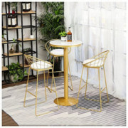 3 Pieces Bar Dining Table and Stool Set 2, Bar Counter Height Dining Table Chairs Set, Great for Breakfast Nook, Kitchen Room