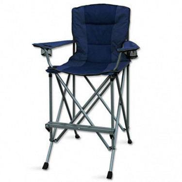 RMS Outdoors Extra Tall Folding Chair - Bar Height Director Chair for Camping, Home Patio and Sports - Portable and Collapsib
