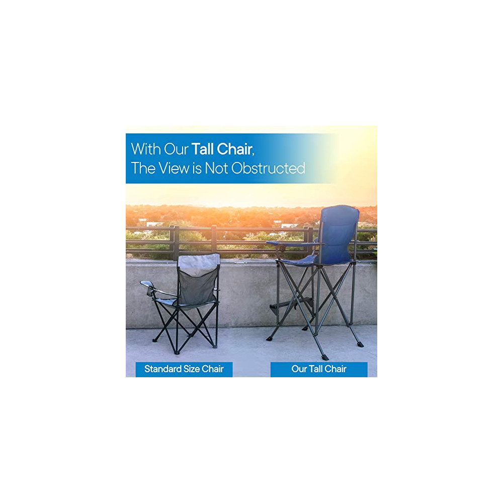 RMS Outdoors Extra Tall Folding Chair Bar Height Director Chair