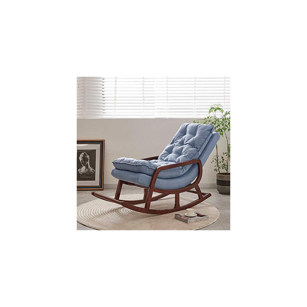 AFEO Rocking Chair Deck Chair Bedroom Living Room Balcony Reading Chair Coffee Chair Patio Terrace Garden Nap Sun Lounger Pre
