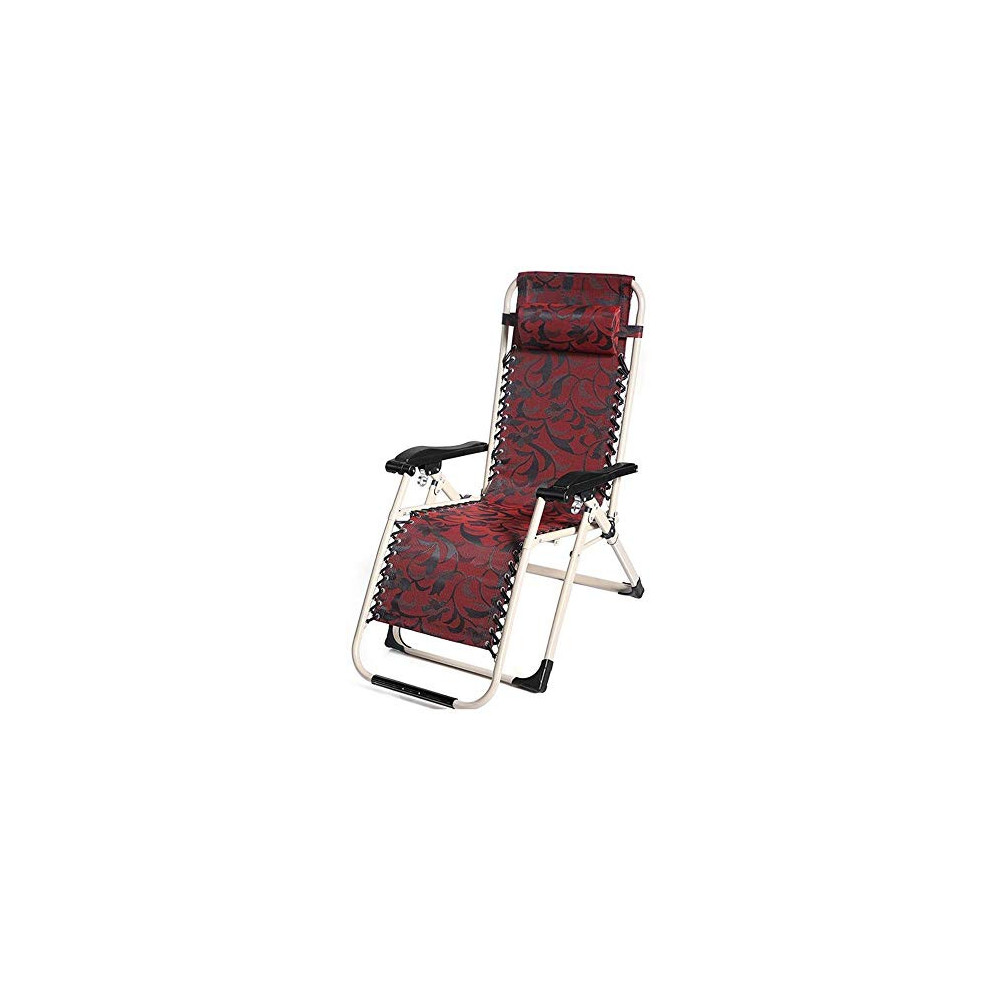 HEZHANG Sun Loungers， Folding Sun Lounger Foldable Deck Chair Reclining Garden Chair Zero Gravity Patio Lounger Chair Outdoor