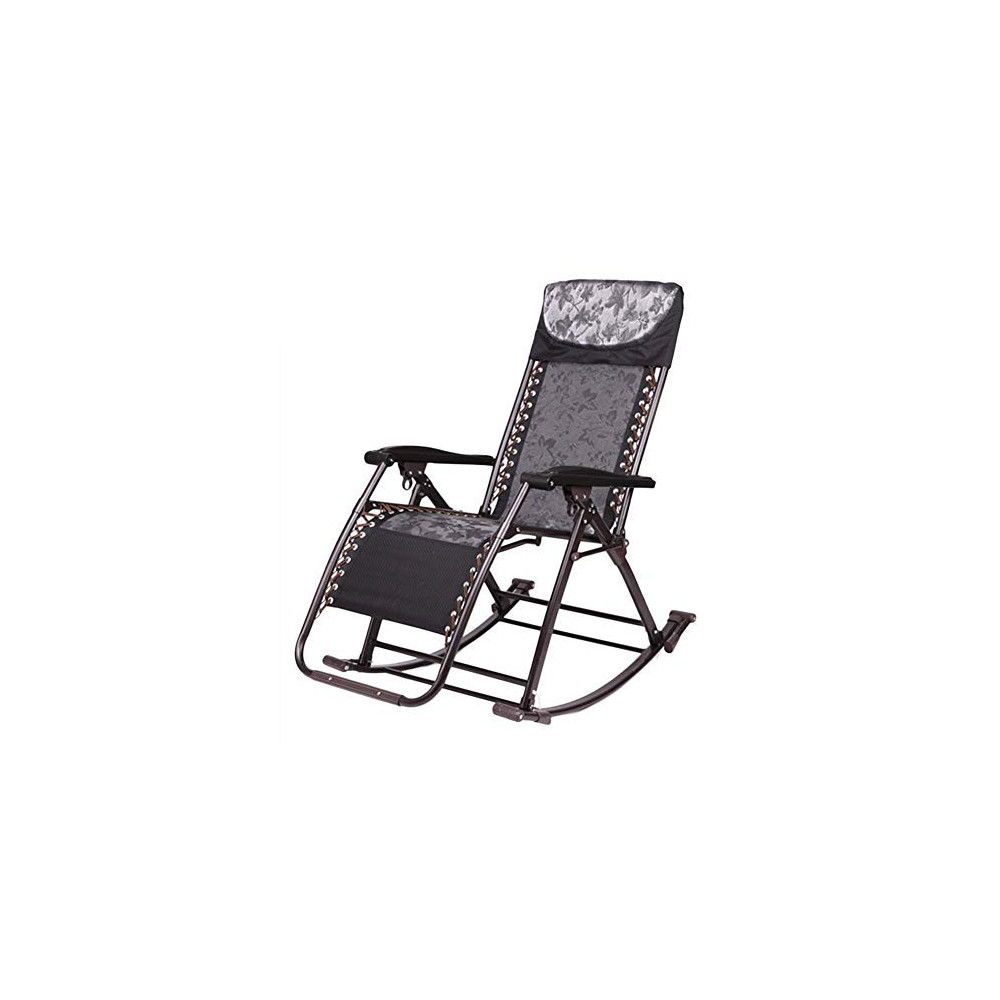 HEZHANG Sun Loungers， Comfortable Zero-Gravity Recliner Terrace Foldable Rocking Chair Outdoor Office Beach Recliner Extra Wi