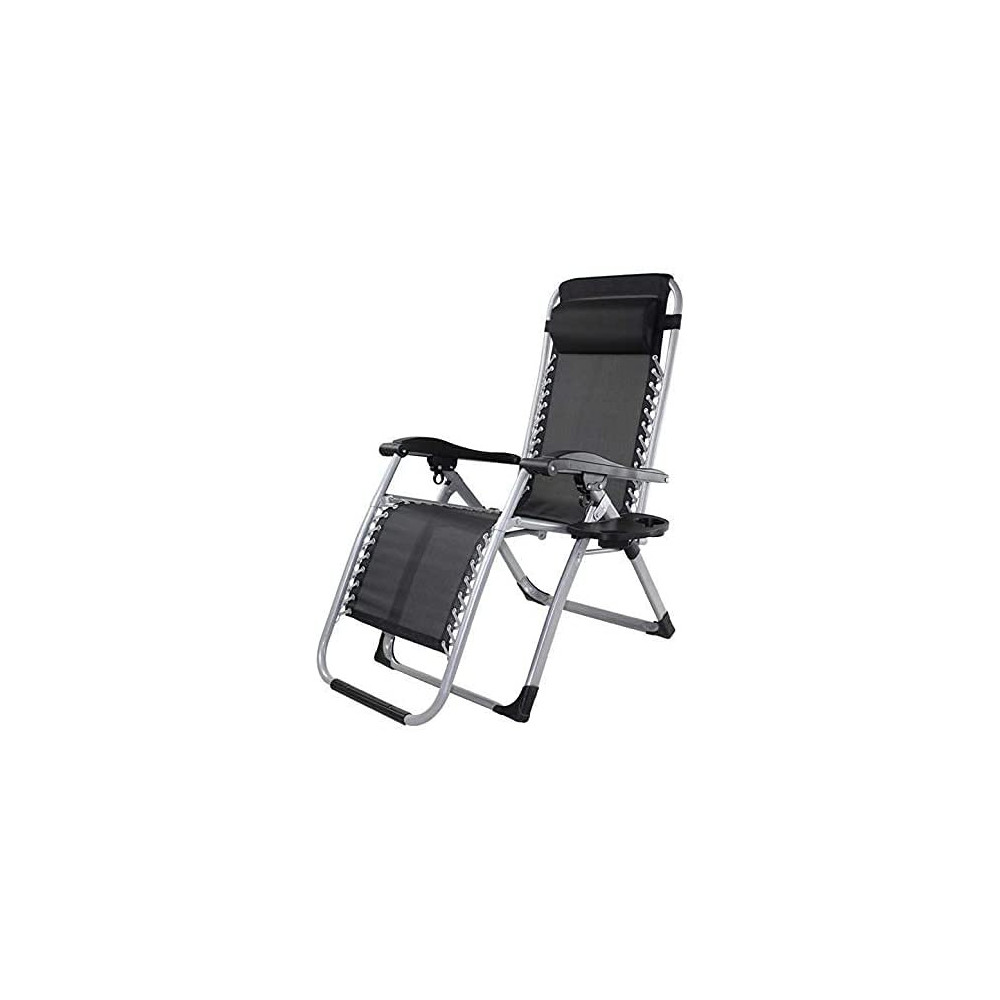 HEZHANG Sun Loungers， Comfortable Lawn Chairs Reclining Beach Recliner Patio Lounger Chair Foldable Adjustable Zero Gravity C