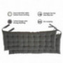 YUEN Garden Bench Cushion, 3 Seater Outdoor/Indoor Thicken Non Slip Lounger Chair Cushions with Ties Swing Bench Wicker Seat 