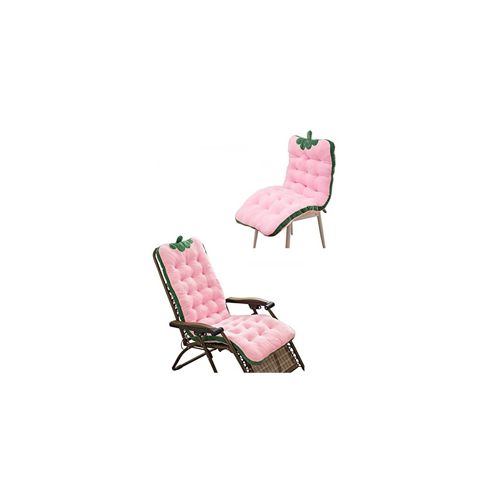 DYWOZDP Garden Bench Cushion Soft Outdoor Furniture Swing Chair Long Seat Pad Home Office Sofa Pads Patio 2 pcs ,Strawberry