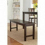 Better Homes and Gardens Brown Two Seat Dining Bench, Mocha, Espresso for Table, Hallway, Entryway or Even Patio  Mocha 