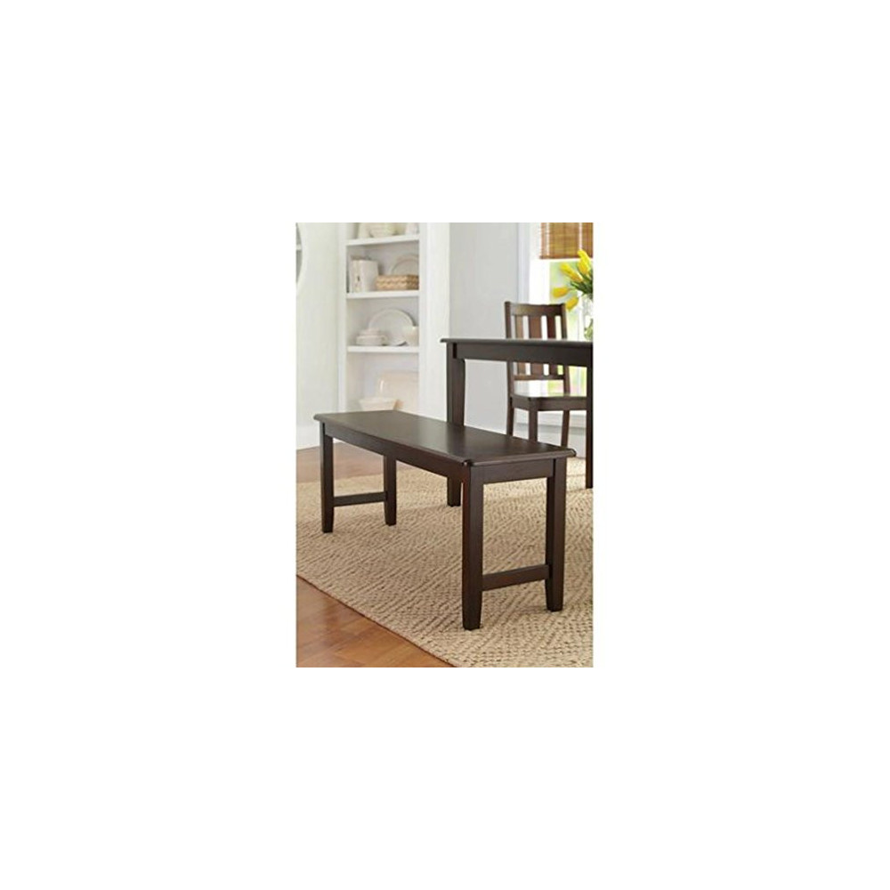 Better Homes and Gardens Brown Two Seat Dining Bench, Mocha, Espresso for Table, Hallway, Entryway or Even Patio  Mocha 