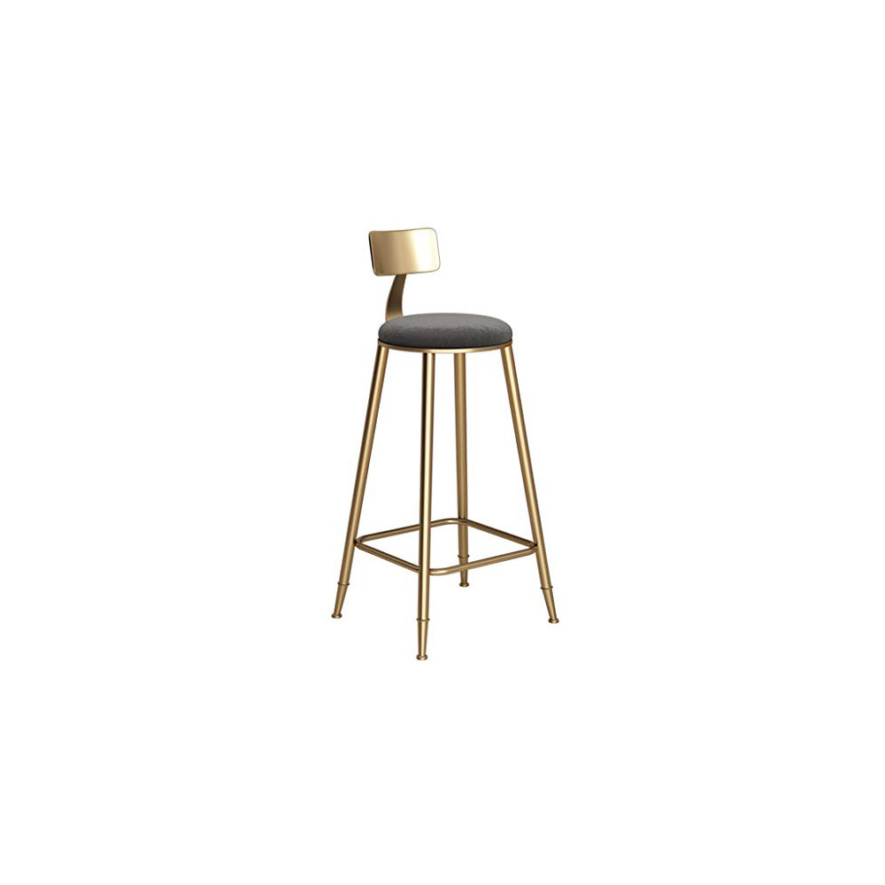 XFPINK 78cm Metal Bar Stool Creative Coffee Chair with Backrest High Stools Kitchen Dining Chair Indoor Outdoor Garden Lounge