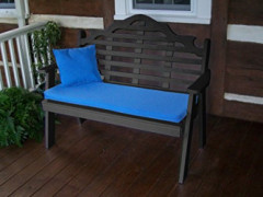 A & L Furniture Poly Marlboro Garden Bench, Aruba Blue