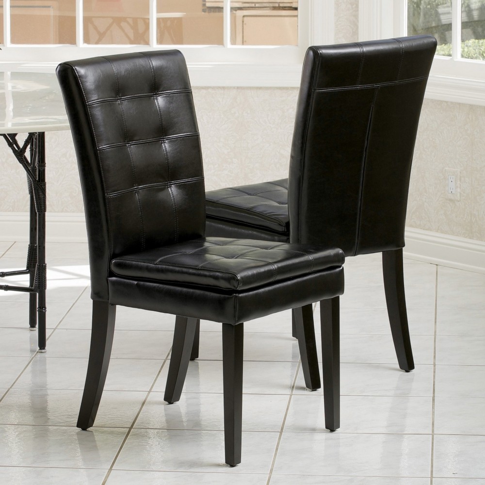 Barrington Black Leather Dining Chairs (Set of 2) | Universe Furniture