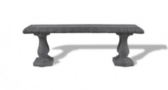 Amedeo Design ResinStone 1500-2C Garden Bench, 60 by 17 by 19-Inch, Charcoal