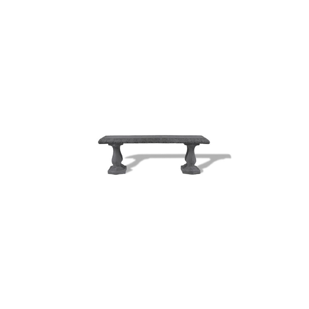Amedeo Design ResinStone 1500-2C Garden Bench, 60 by 17 by 19-Inch, Charcoal