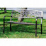 Unknown1 Garden Bench Bronze Colour Criss-Cross Backrest 50 Inch Long Brown Metal