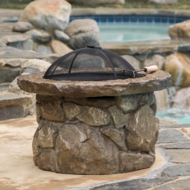 Taylor Outdoor Natural Stone Fire Pit Universe Furniture