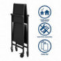 Cosco Outdoor Living INTELLIFIT Outdoor Or Indoor Folding 2 Shelves, Black Serving Cart