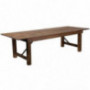 Flash Furniture HERCULES Series 9 x 40" Rectangular Antique Rustic Solid Pine Folding Farm Table