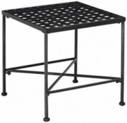 Christopher Knight Home Petra Iron End Table, Black Brush Silver