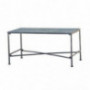 Christopher Knight Home Petra Iron Coffee Table, Black Brush Silver