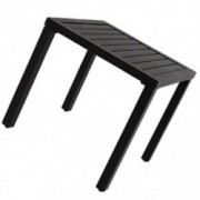 Black Side End Table Metal Patio Coffee Tables Square for Indoor Outdoor