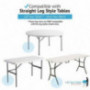Lift Your Table Leg Extensions - for Use with Straight Leg Folding Tables – Raises Table Up to Kitchen Counter Height, Hard R