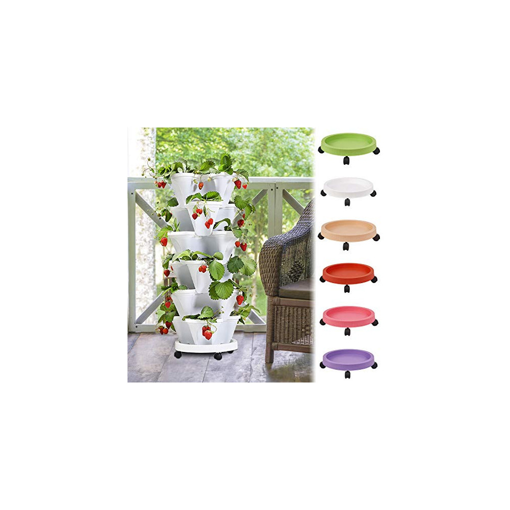 Qyhgba Three-Dimensional Three-Petal Flower Pot, Strawberry Pot Multi-Layer Superimpos, Herb Garden Planter - Stackable Garde