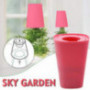 QUNANEN Inverted Sky Garden Decoration, Modern Sky Planter, Hanging Pot, Twisted Flower Pot for Hanging Holder, Flower Basket