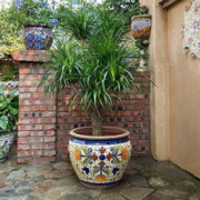 Kioiien Large Flower Pots Upscale Creative Ceramic Mosaic Succulent Plant Pots Hand-Printed Colorful Planter Bonsai Pots Indo