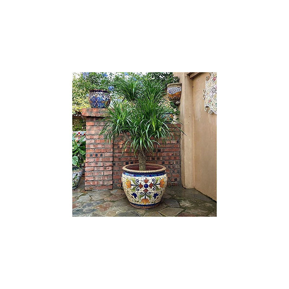 Kioiien Large Flower Pots Upscale Creative Ceramic Mosaic Succulent Plant Pots Hand-Printed Colorful Planter Bonsai Pots Indo