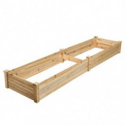YJYDD Raised Garden Bed Wooden Planter Box Grow Patio Herbs Flowers Vegetables Bed Kit