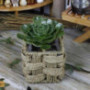 KXA Taoshi Cbec Flower Planter Garden Pot Home Office Flowers Box Decor Vase Straw Artificial Silk Wedding Flower Storage Woo