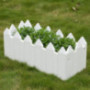 Unknown1 Vinyl Planter Box Garden Bed Flower Pot White Rectangular
