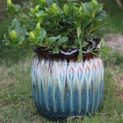 Kioiien Large Planter Flower Pot Indoor and Outdoor Ceramic Succulent Plant Pots Plant Containers for Gardening Landscape Gar