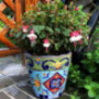 Kotee Colored Ceramic Pots Planters High-end Plant Pots Outdoor Courtyard Flowerpot Hand-Painted Mosaic Bonsai Planter with D