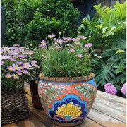 Liiokiy Garden Plant Container Round Classical Outdoor Large Plant Pot Indoor Or Outdoor Use Indoor Or Outdoor Use Home Indoo