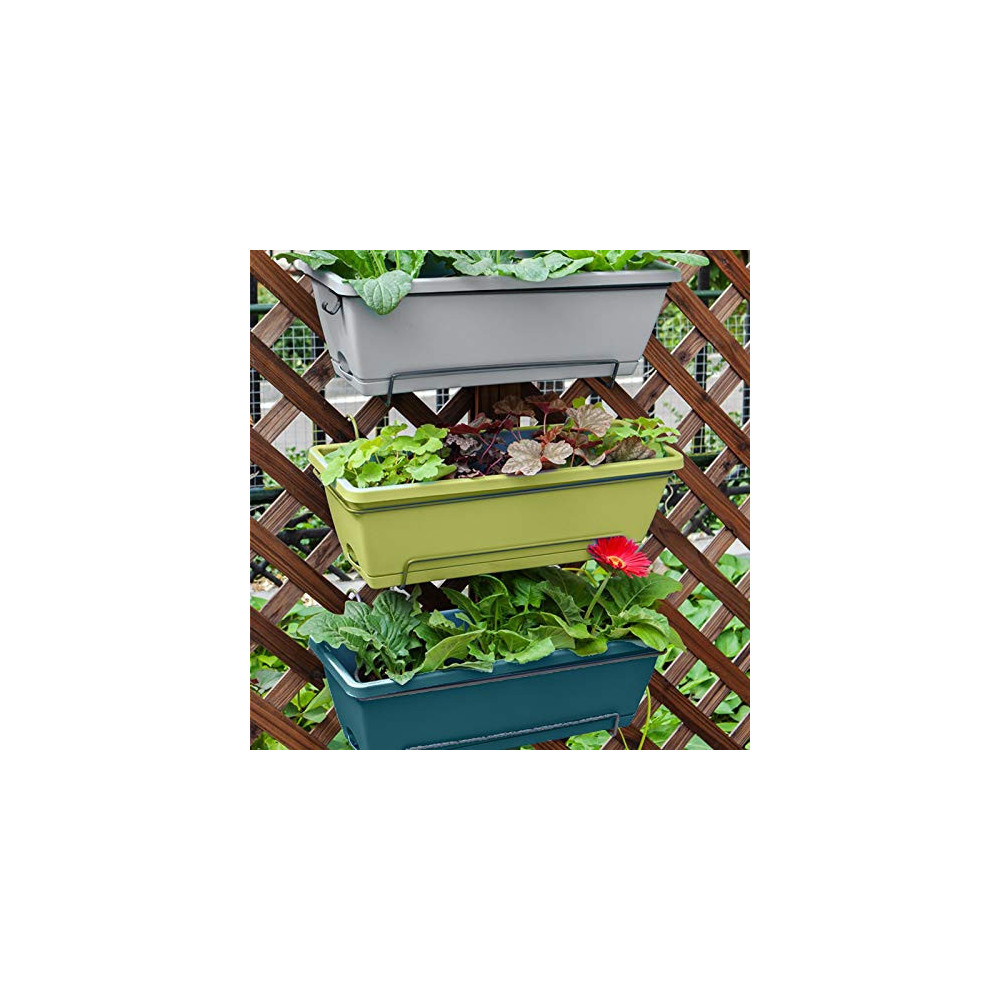 ihtha Planting Vegetable Trough Plastic Pot Pot Flower Planting Balcony Vegetable Patio, Lawn & Garden  B 