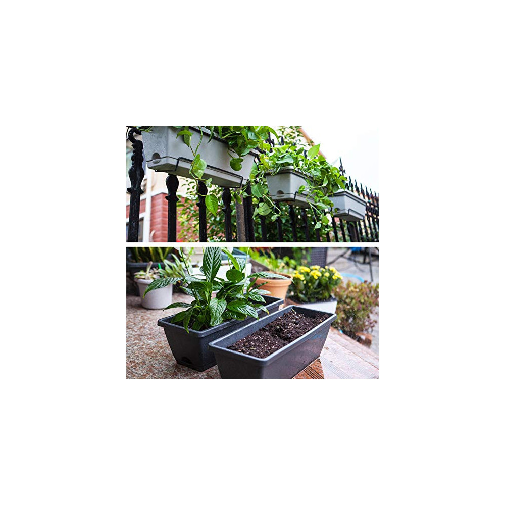 ihtha Trough Balcony Vegetable Planting Flower Plastic Vegetable Pot Planting Pot Patio, Lawn & Garden  C 