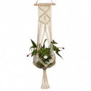 HUIJK Vintage Macrame Plant Hanger Flower Pot Garden Holder Legs Hanging Rope Basket