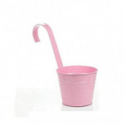 SHENYI Home and Garden Nice Tinplate Pothook Hang Double-Used Flowerpot Nice Storage  Color : Pink 